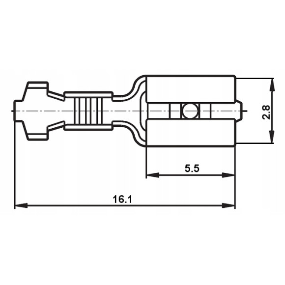 Konektor F(2.8)-1 żeński 1390 KF10 100szt