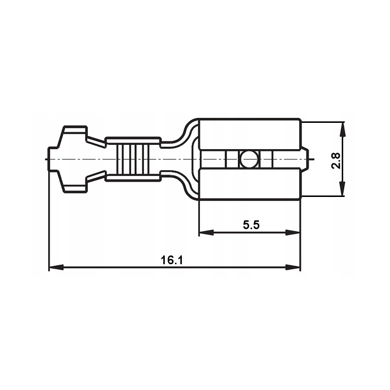 Konektor F(2.8)-1 żeński 1390 KF10 100szt