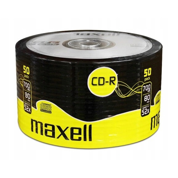 Płyta CD-R 0,7GB x52 speed Maxell 50szt