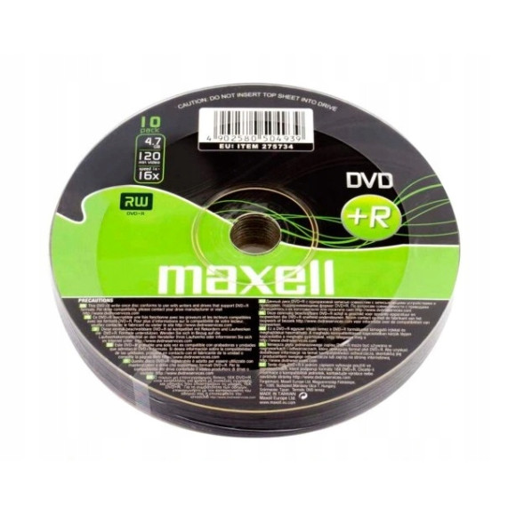 Płyta DVD+R 4,7GB x16 speed Maxell 10szt