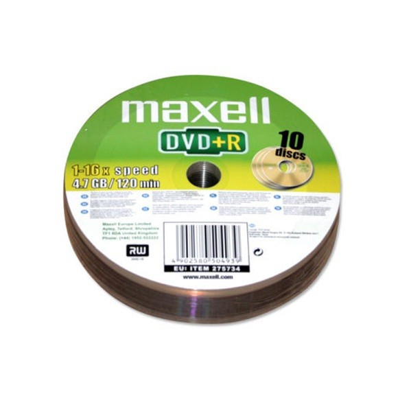 Płyta DVD+R 4,7GB x16 speed Maxell 10szt