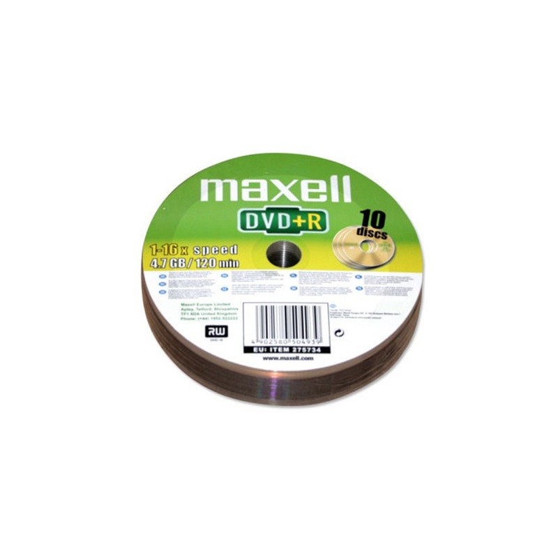 Płyta DVD+R 4,7GB x16 speed Maxell 10szt