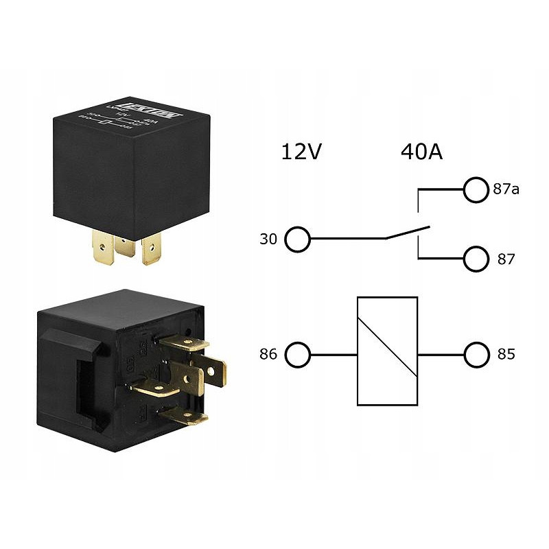 Przekaźnik samochodowy 4120 12V 30/40A 25szt.