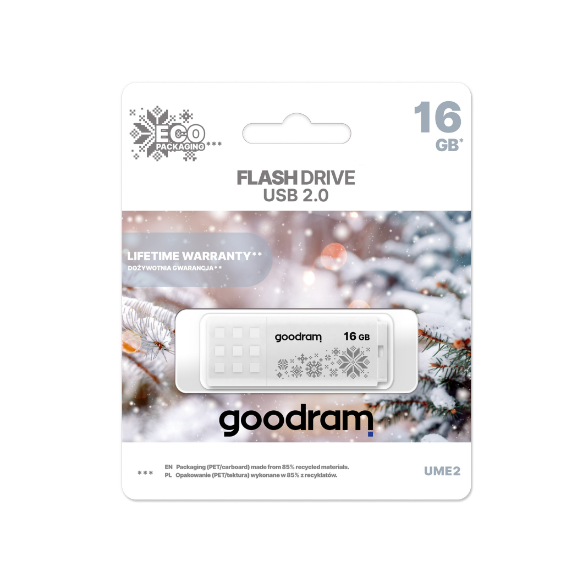 Pendrive GOODRAM UME2 16GB USB 2.0 biały