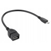 Kabel USB gniazdo A - wtyk micro USB 20cm OTG