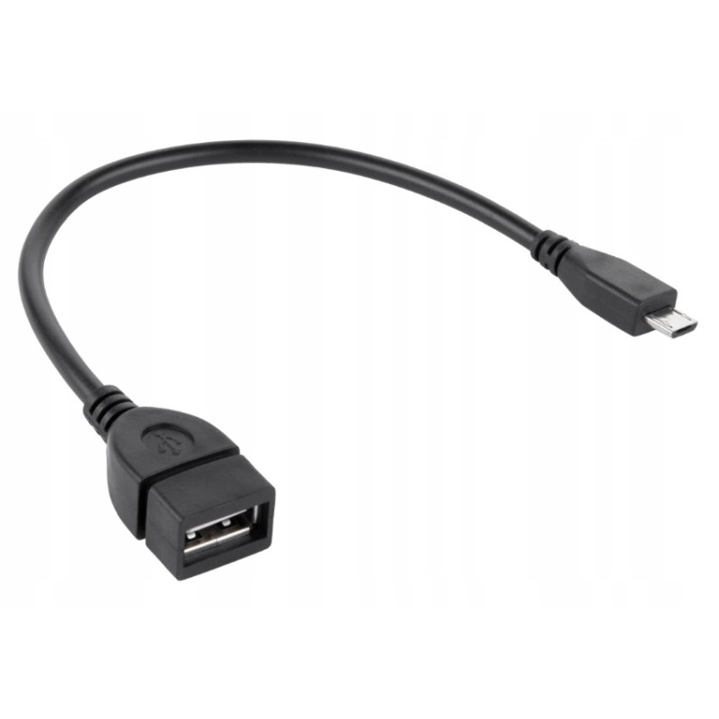 Kabel USB gniazdo A - wtyk micro USB 20cm OTG