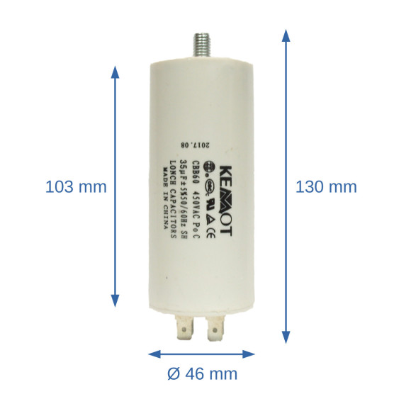 Kondensator 35uF 450V do silników jednofazowych