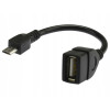 Kabel USB gniazdo A - wtyk micro USB 20cm OTG