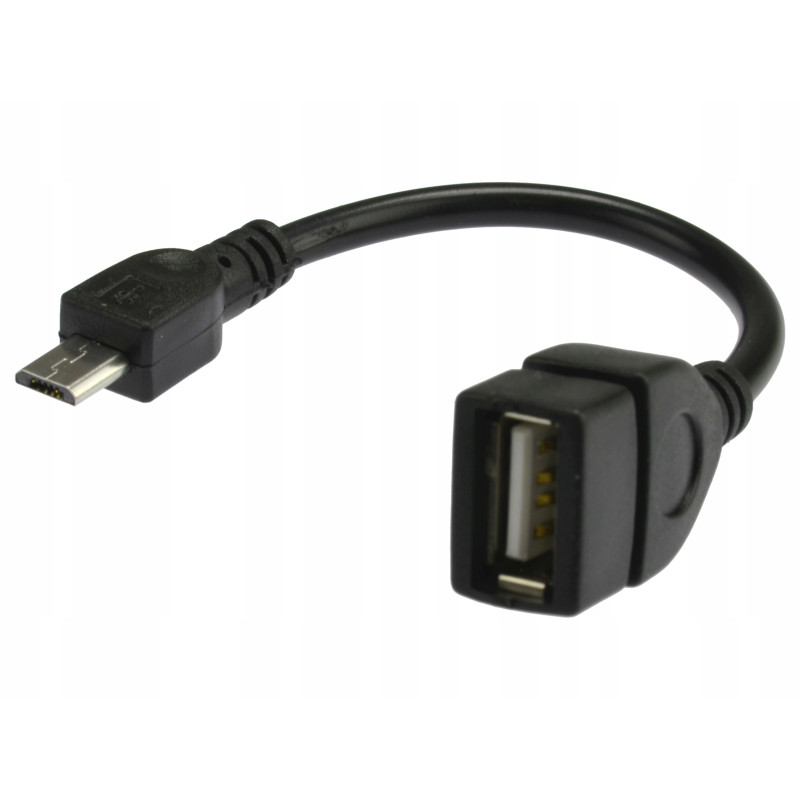 Kabel USB gniazdo A - wtyk micro USB 20cm OTG