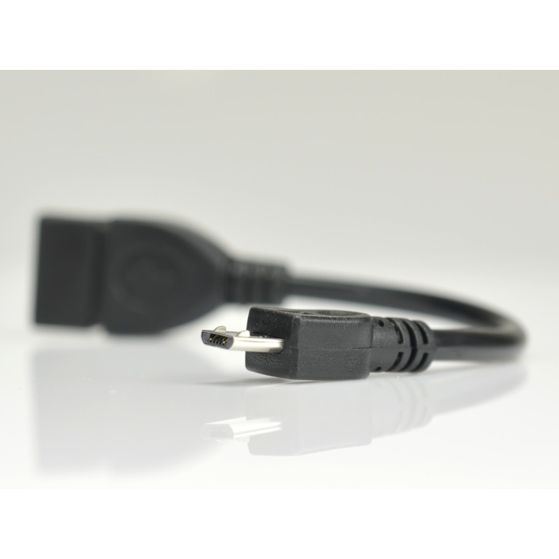 Kabel USB gniazdo A - wtyk micro USB 20cm OTG