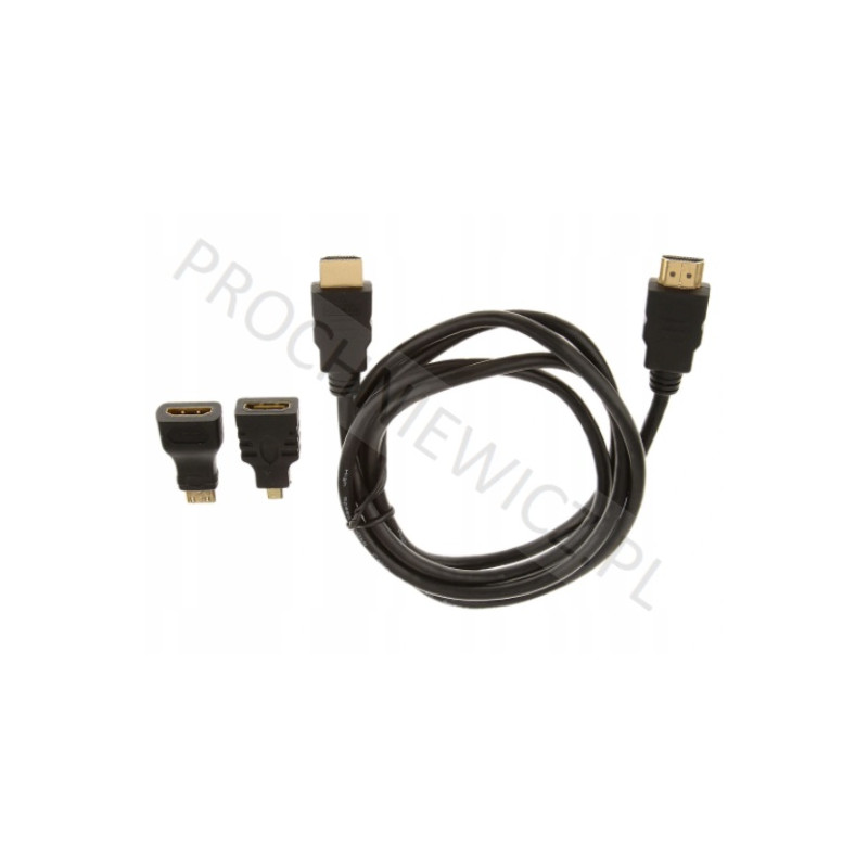 Kabel HDMI na HDMI/Mini HDMI/Micro HDMI 1,5m