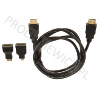 Kabel HDMI na HDMI/Mini HDMI/Micro HDMI 1,5m